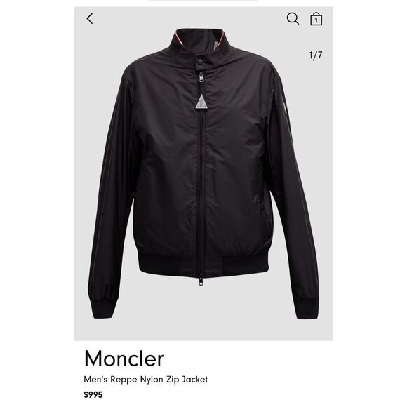 MONCLER MENS REPPE LIGHT JACKET NYLON SIZE 3 - Picture 11 of 11